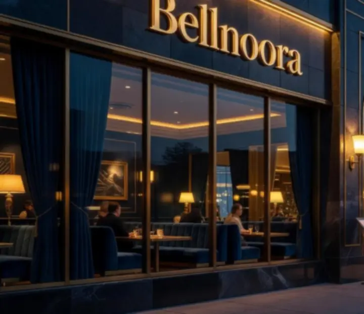 Dimly lit Montreal fine dining room at Bellnoora with elegant table settings