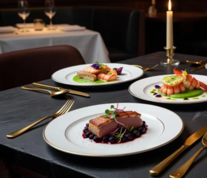 Artfully plated seasonal tasting menu dishes at Bellnoora